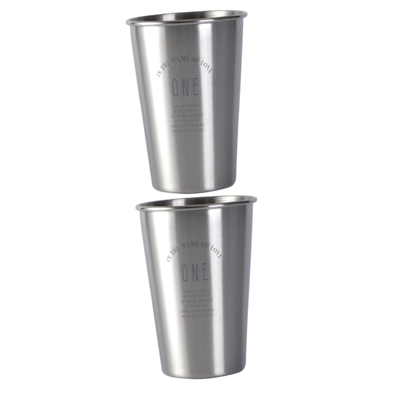 Vaso de agua para hielo y camping en pack de 2 tazas de acero inoxidable de pinta