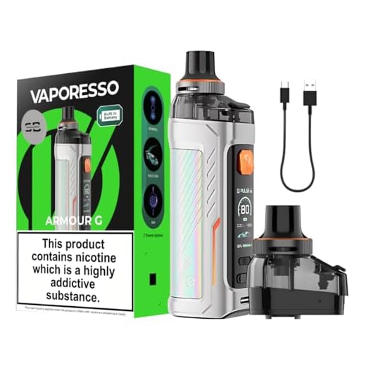 Vaporesso Armour G Kit (Silver) - 7 Colours to choose from - 80W / 3000mAH Internal Battery, Compatible will all Vaporesso GTX Coils - No Nicotine (Silver)