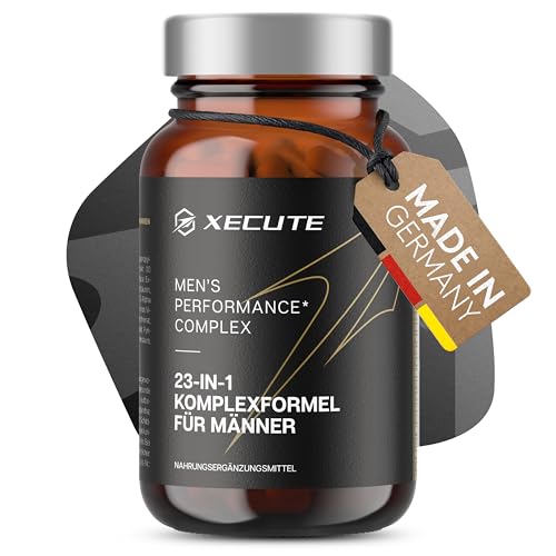 XECUTE Testosteron Support Complex 120 Maca Kapseln hochdosiert mit Shilajit Ashwagandha Citrullin Zink Magnesium & B-Vitamine Premium Formel für Männer Laborgeprüft & Made in Germany