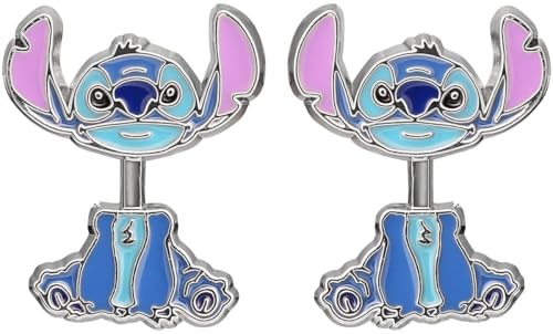 Lilo & Stitch Stitch Unisex Pendiente Plateado Metal