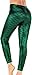Jescakoo Green Mermaid Leggings for Women Halloween Leggings Stretch Ankle Length M