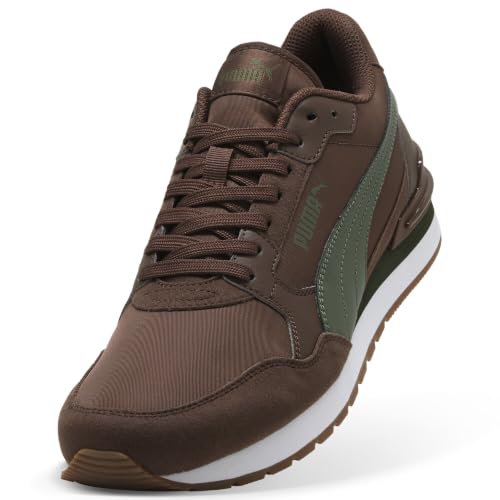 PUMA Erwachsene ST Runner v4 Nylon Sneakers 43, Chestnut Brown Moss Veil White Gum Green – Ansicht 6