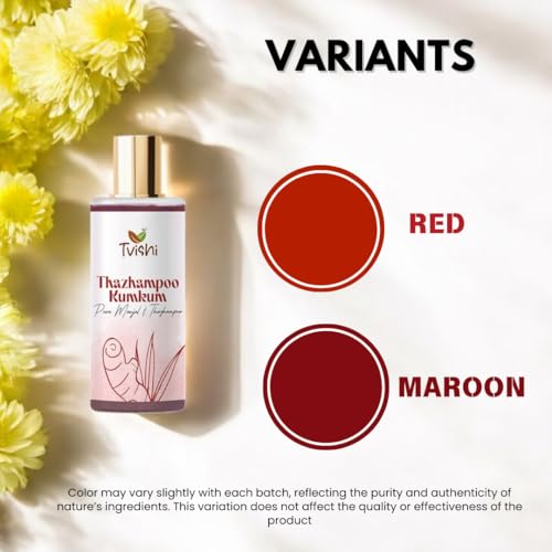 Image of Thazampoo Kumkum Red - 50G | Organic Red Bindi Powder for Women | Kumkum Powder for Pooja| Organic Sindoor | Non-Staining Aromatic Formula
