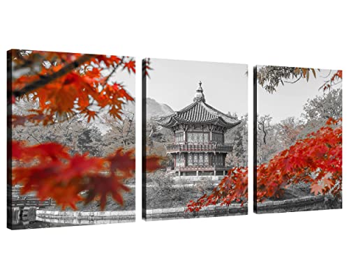 Korean Landscape Wall Art Canvas Gyeongbokgung Palace Architecture Pictures on Wall Art for Home...