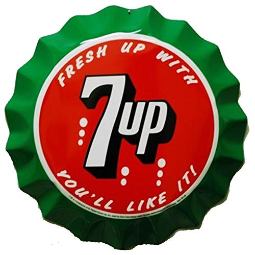 signs-unique 7up Bottle Cap Shaped Metal Sign 11' (sf)