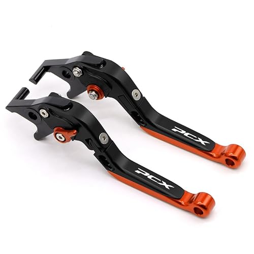 Beqlxta Pcx-Bk.bk.or.or Brake Clutch Adjustable Lever​ For Pcx 150 125 160 Pcx125 Pcx150 Pcx160 Motorcycle Adjustable Brake Clutch Levers Handle Bar Handle Grip(Pcx-Bk.bk.or.or)