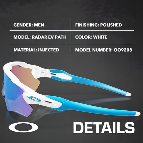 Oakley OO9208 RADAR EV PATH POLISHED WHITE Frame – PRIZM SAPPHIRE Lens, Non-Polarized Rectangle Shape Sunglasses with Official Eyewear Kit Bundle2