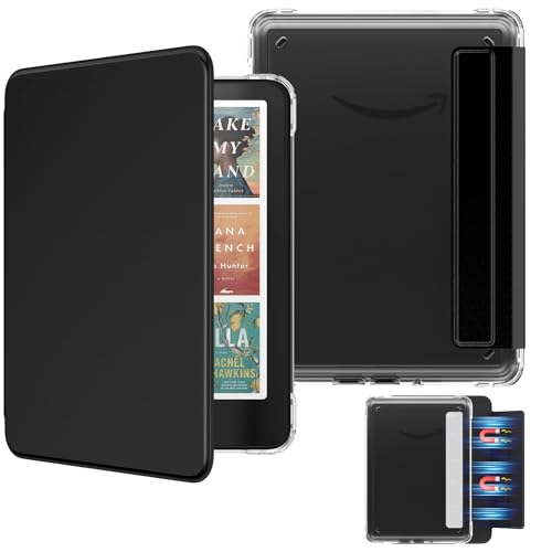 MoKo 取り外し可能な磁気ケース 7インチ Kindle Paperwhite 第12世代 2024 & Kindle Colorsoft 2024/2025用 ウルトラクリアバック 傷防止 ライト&シェルカバー 自動ウェイク/スリープ機能付き デニムブラックの商品画像（Amazon）