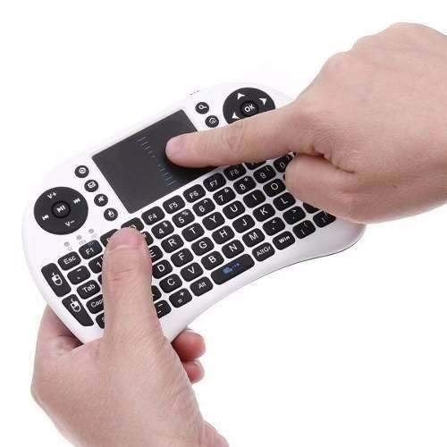 Mini Teclado Mouse Touchpad Wireless Wifi I8 Tv Box Usb Pc Ps3 Xbox Preto