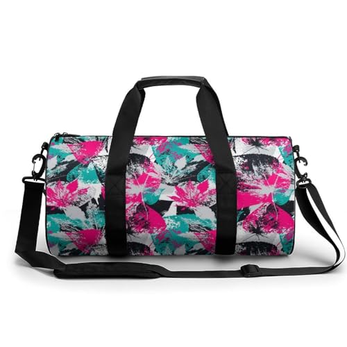 Duffel bag fleurs et feuilles sac de sport gym voyage