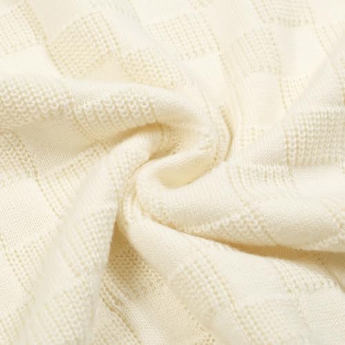 OXKNIT Polo de punto para hombre, textura retro lisa, manga corta, cuello en V, algodón transpirable para golf, beige miniatura 6