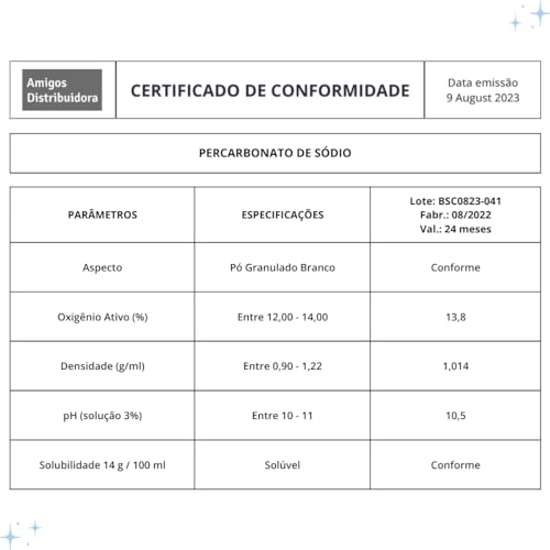 Alvejante sem Cloro 1kg Roupas Brancas e Coloridas Percarbonato de sódio