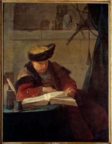 Toile Chardin Philosophe Déco Bureau Esprit Cabinet de Curiosités