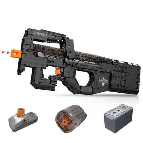 Sosuy P90 Kit de Fusil Francotirador, Pistola Armas Modelo Realista Disparable DIY 1668 Piezas para Adultos y Adolescentes 8+, Colección Militar para Aficionados, Regalo para Hombres y Niños​