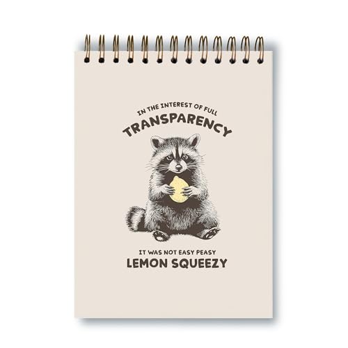 Carnet à spirales drôle de raton laveur : le carnet Steno parfait pour gaucher