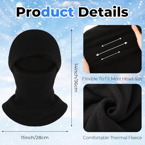 4 Pieces Winter Balaclavas Gloves Sets Windproof Warm Face Mask Heated Socks Waterproof Touchscreen Gloves Cold Weather Gift for Women Ski Outdoor Anti-slip Thermal Socks - Image 3
