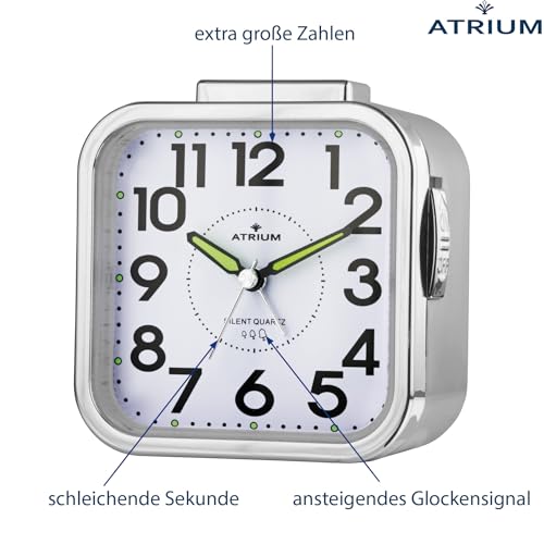 Atrium Seniorenwecker mit extra deutlicher Anzeige und lautem Glockensignal