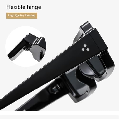 Lunettes de soleil rectangle rivets design vintage avec monture transparente - 5