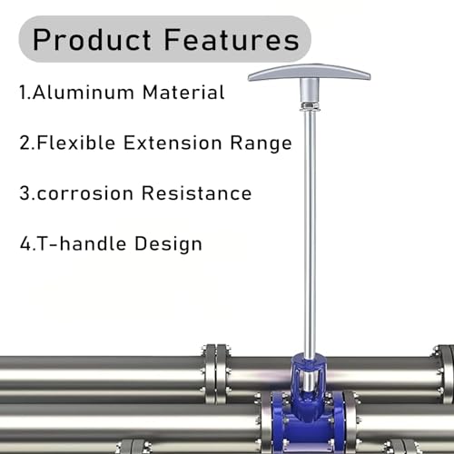 Image of RV Waste Valve Extension Kit 2-Pack (9 inch) - Heavy Duty TX9HPB Replacement Handle with Guide Rod, Compatible with Camper /Trailer Sewer Hose Systems