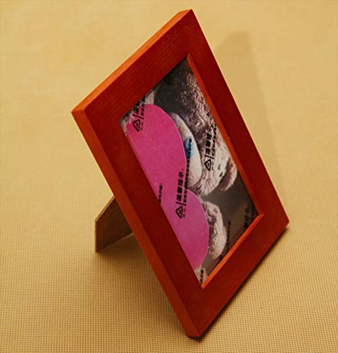 Solid Wood Photo Frame 14 Colors Wall Decoration For Living Room Drawing Room A4 cherry red