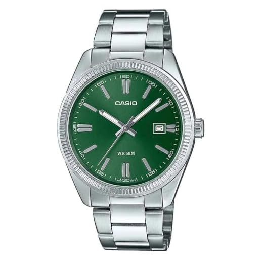 Casio Reloj Analógico para Hombres de Cuarzo japonés con Correa en Acero Inoxidable MTP-1302PD-3AVEF