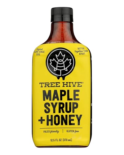 Tree Hive Maple Syrup with Honey, Vanilla, and Organic Cinnamon - All-Natural, No Artificial...