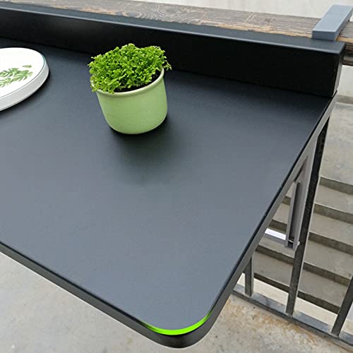 Table suspendue balcon pliable noire : la solution pour optimiser l'espace - 4