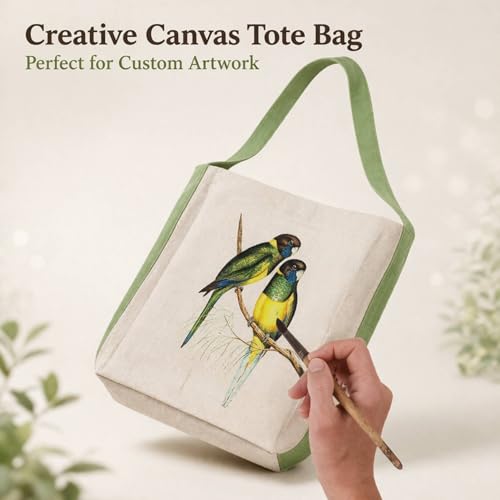 Image of Lify Womens Bi- Colour Canvas Tote Bag,Shoulder Bag,Top Magnetic Button Closure,Daily Essentials- Pack Of 7 (Mixed Colors)