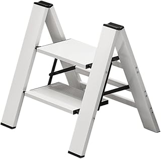 Ladder Step Ladders Thickened Metal Stepladders 2 Step Ladder Aluminum Lightweight Folding Step Stool Portable Ladders for Home 551Ib Capacity Portable Step Stool
