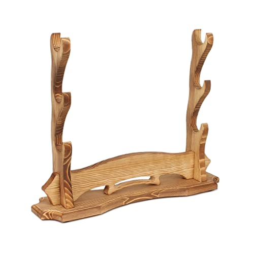 BiJun Schwert Katana Ständer, Katana Halter Samurai Schwert Ständer Schwert Wandhalterung Schwert Halter Display für Katana Wakizashi Tanto Unterstützung alle Schwerter Cover