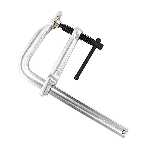 QWORK 8 F-Clamp 8 inch jaw opening 4-3 4 inch throat depth Mini Heavy Duty F Clamp