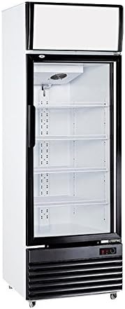 Glass Display 1-Door Frost Free Milk Beer Beverages Showcase Commercial Refrigerator Merchandise Ventilated Upright Cooler 10.9 cf. Cabinet 308L Cold Storage