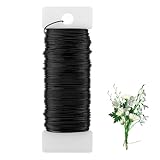 BOHUIZ Black Metal Florist Wire 38 Yards 114 Ft 22 Gauge Flexible Wire for Crafts DIY Wreath Floral Arrangement Bouquet Stem Wrapping Wedding Bouquets Christmas Wreaths Tree