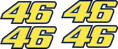 Valentino Rossi Autocollant de moto The Doctor – Résistant aux intempéries pour voiture, moto et scooter – Article de fans de Moto GP (5 cm)