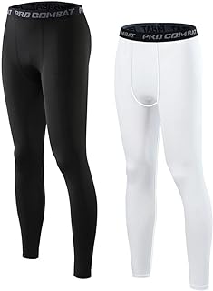 Men's Pro Compression Base Layer Pants: Athletic Tights for Running, Workout & Basketball