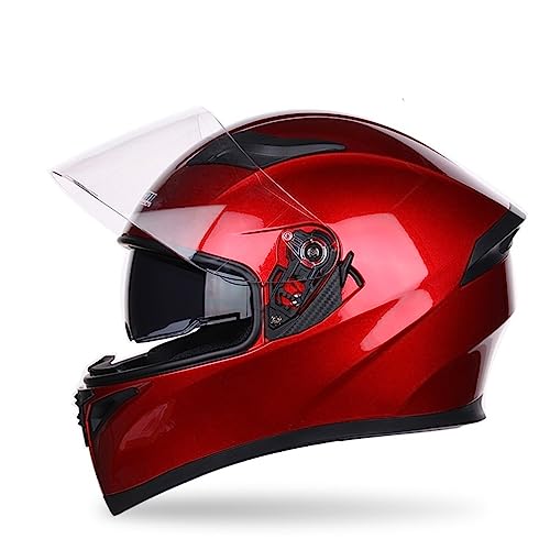 Vollvisierhelme Retro Moto Bike für Herren ABS Standard Motorrad Ganzjahres-Integralhelme Sportbikes Motorrad