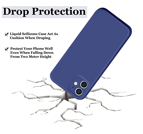 Image of A rtistque Liquid TPU Silicone Matte Shockproof Flexible with Camera Protection Soft Back Cover Case for iPhone 11 - Blue