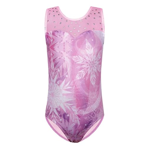 Maillot De Gimnasia Ritmica,Maillot Gimnasia Ritmica,Traje De Gimnasia,Leotardo De Danza De Ballet,Maillot EláStico De Patinaje,Prendas Ajustadas For Ballet,con Brillos,para NiñA