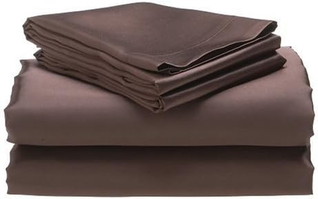 Royal Opulence 100% Woven Polyester Satin Queen Sheet Set, Chocolate