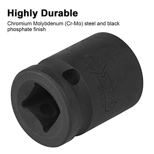 Image of JETECH 1 /2 inch Drive 18mm Standard Impact Socket, 6-Point Metric Impact Socket, Chrome Molybdenum (Cr-Mo) Alloy Steel, Heavy-Duty for Automotive & DIY Applications