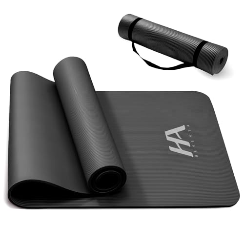 Tapete Yoga,Tapete para Ejercicio Grueso 10 mm, 183x61 cm Antideslizante NBR Pilates,para Yoga, Pilates, Estiramientos y Entrenamiento en Casa o Gimnasio