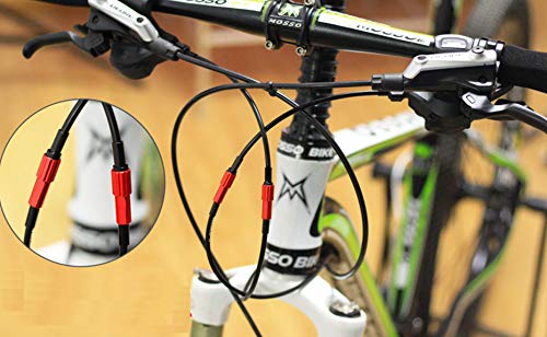 Juscycling Mini Inline Bicycle Cable Adjusters W/End Caps - 2 Pcs/Bag, 3 Colors Option (Black) #TOP1
