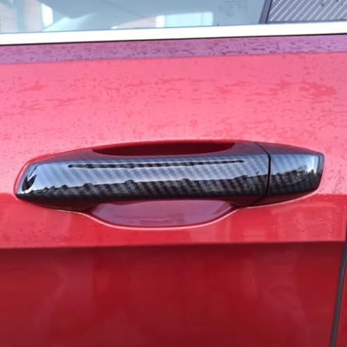 Cubierta de manija para Skoda Octavia 3 exterior adhesiva negra moldura protectora de coche 3