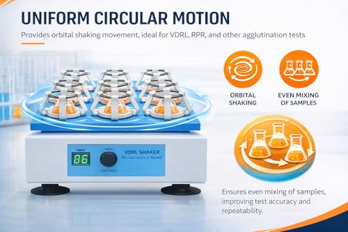 Image of Flask Rotary Shaker Platform for Laboratory Mixing & Incubation | VDRL for Lab |