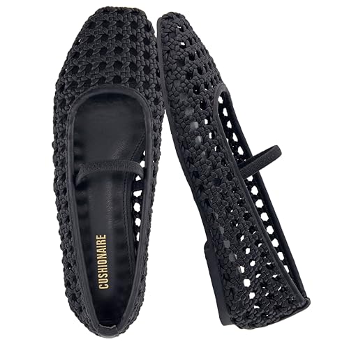 CUSHIONAIRE Woven Ballet Flats