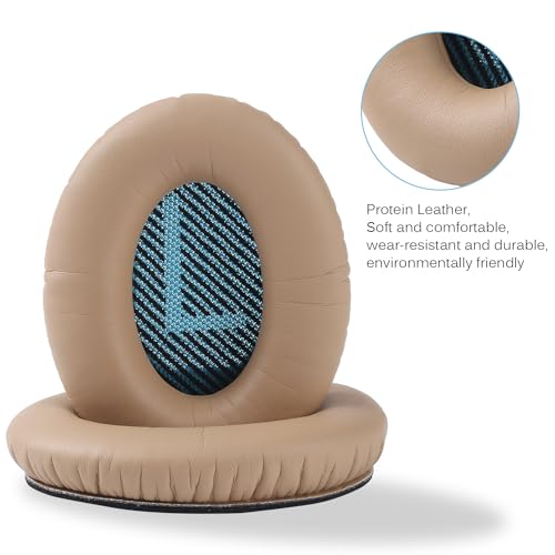 QC35 QC35ii Almohadillas suaves de cuero para orejas, reemplazo VIIMAKE para auriculares Bose QuietComfort QC35 QC35II, espuma de alta densidad - Duradero (QC35/QC35II Khaki) miniatura 3