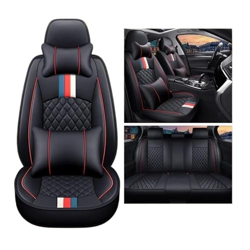 Intérieur de voiture en cuir luxe 3D pour Peugeot 308SW 4008 207CC noir rouge