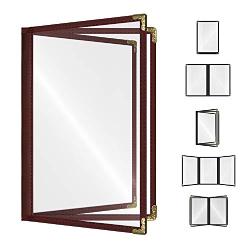 Burgundy, 25 Pack, 3 Pages / 6 Views Booklet - 8.5