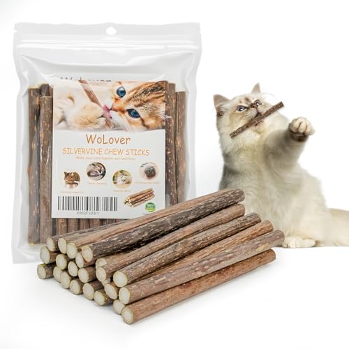 WoLover Silvervine Sticks for Cats, Natural Catnip...