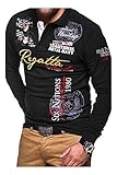 MT Styles Langarm Poloshirt Regatta T-Shirt MP-452 [Schwarz, L]